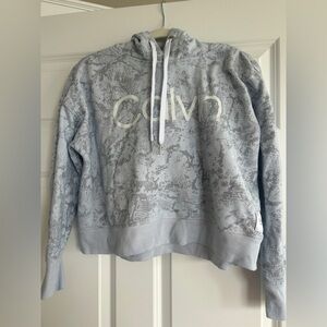 Calvin Klein Light Gray Patterned Hoodie